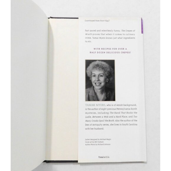 The Crepes Of Wrath By Tamar Myers 2001 Pennsylvania Dutch Mystery HBDJ - Picture 4 of 5